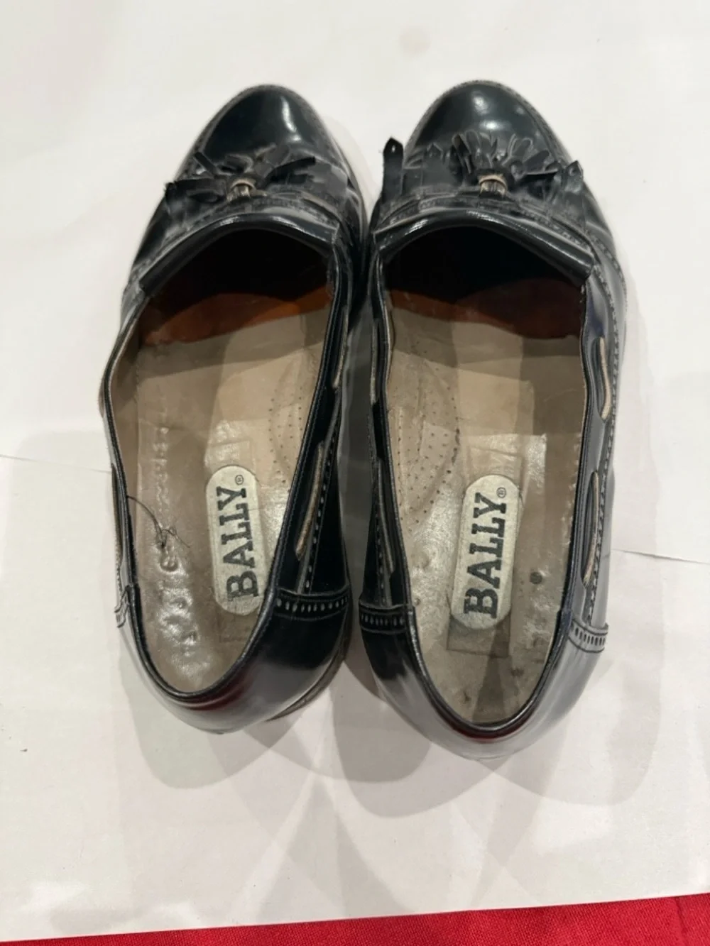 Bally Black Tassel Leather Loafers for Men